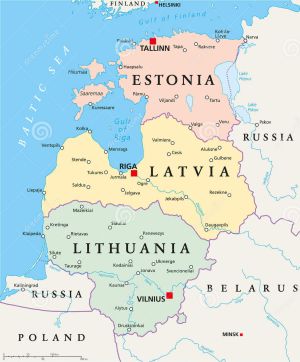 kaart baltische staten letland